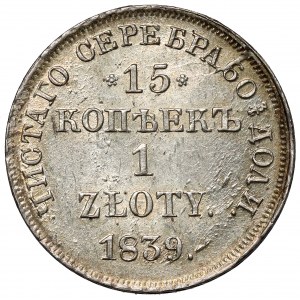 15 Kopeken = 1 Zloty 1839 HГ, St. Petersburg