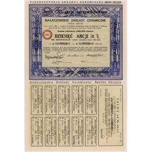 Bialaczowskie Zakłady Ceramiczne, Em.1, 10x 300 zl 1929
