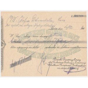 Industrial Bank for the Kingdom of Galicia and Lodomeria, receipt 1920