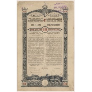 Lvov, oheň. Království haličské a lodomerské..., dluhopis na 10 000 kr 1893