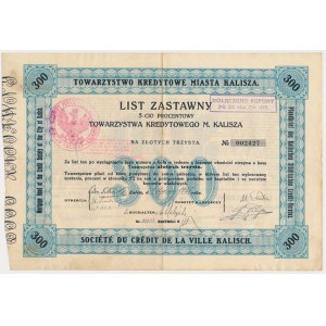 Kalisz, TKM, záložný list 300 PLN 1925
