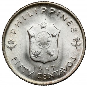 USA, Philippinen, 50 Centavos 1947