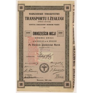 Varšavský dopravný a lodný zväz, Em.7, 20x 250 mkp 1923