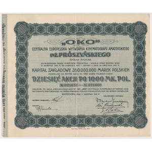 OKO Central European Cinematograph Factory ..., 10x 1 000 mkp 1922