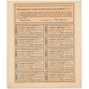 Tow. Akc. Warszawskich Dróg Żel. Dojazdowych, Em.2, 320 zł 1911