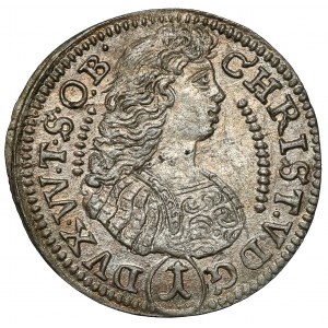 Silesia, Chrystian Ulrich, 1 krajcar Olesnica 1683