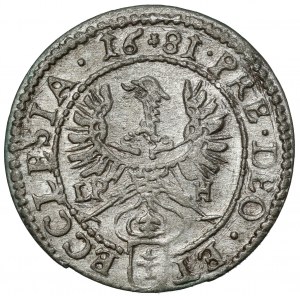Schlesien, Friedrich von Hessen, 1 krajcar 1681 LPH, Nysa - LPH bei dem Adler