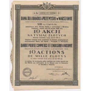 Bank for Trade and Industry, Em.13, 10x 1000 liber 1928