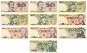 PRL, zestaw banknotów (10szt)