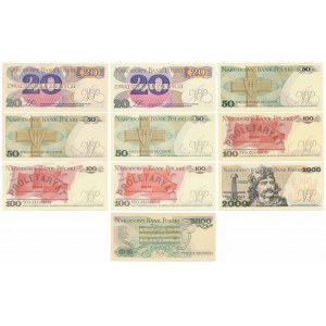 PRL, zestaw banknotów (10szt)