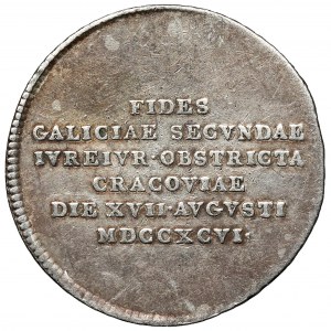 Halič, žeton na památku pocty v Krakově 1796