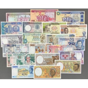 Afrika a Blízky východ, sada bankoviek MIX (20 kusov)