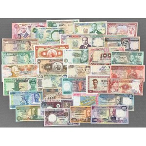Sada bankovek MIX WORLD, převážně Afrika (33 kusů)