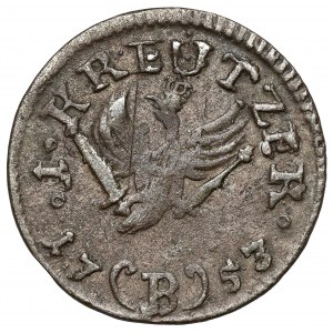 Silesia, Frederick II the Great, 1 krajcar 1753-B, Wrocław