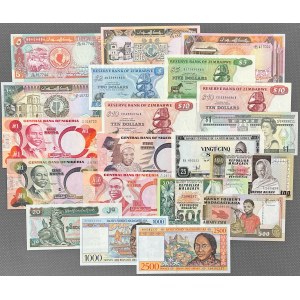 Sada bankovek MIX WORLD, převážně Afrika (20 kusů)