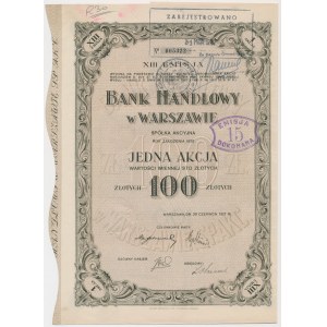Bank Handlowy in Warsaw, Em.13, 100 zloty 1927
