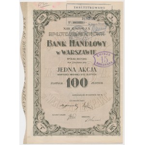 Bank Handlowy w Warszawie, Em.13, 100 zł 1927