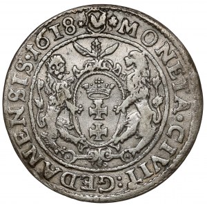 Zygmunt III Waza, Ort Gdańsk 1618 - liść klonu