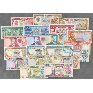 Afrika a Blízký východ, sada bankovek MIX (20 kusů)
