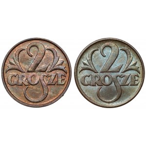 2 grosze 1928-1938, zestaw (2szt)