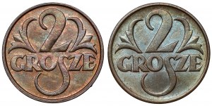 2 grosze 1928-1938, zestaw (2szt)