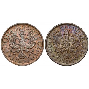 2 grosze 1928-1938, zestaw (2szt)