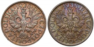 2 pennies 1928-1938, set (2pcs)