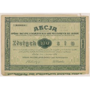 Spoločnosť Akc. Eksploatacji Soli Potasowych, 100 zl 1929