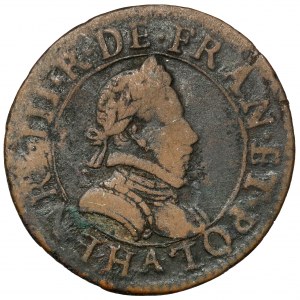 Heinrich Valois, Doppelturonischer Denar 1580, Paris Moulin