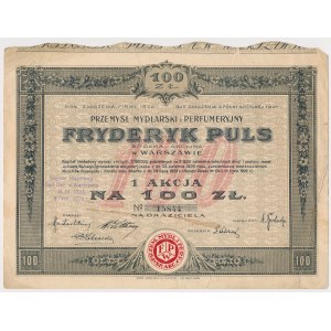 Przemysł Mydlarski i Perfumeryjny FRYDERYK PULS, 100 zł