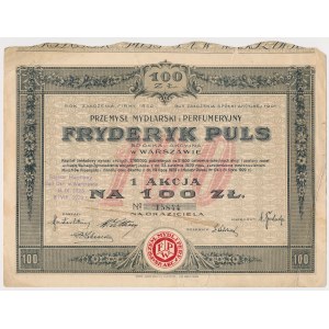 Soap and Perfume Industry FRYDERYK PULS, PLN 100.