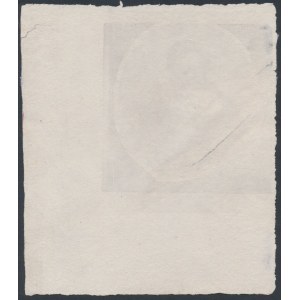 5 zlotých 1919 - VZORKOVÝ TISK portrétu Poniatowského - černý tisk