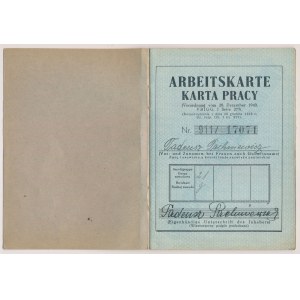 General Government, Arbeitskarte / Work Card