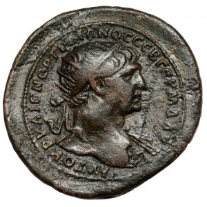 Trajan (98-117 n. Chr.) Cyrenaica, Cyrene, Dupondius (?) - selten