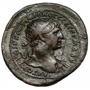 Traján (98-117 n. l.) Kyrenaika, Kyréna, Dupondius (?) - vzácný