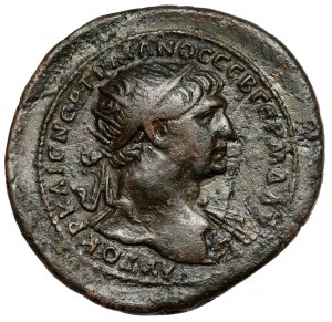 Trajan (98-117 n. Chr.) Cyrenaica, Cyrene, Dupondius (?) - selten