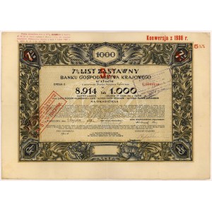 BGK, Pledge letter $1,000 1928 (PLN 8,914)