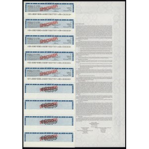 Österreich, SPECIMEN-Anleihen ECU 1.000 1989