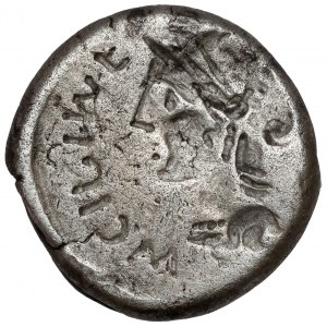 Republika, M. Cipius (115-114 pred Kr.) Denár - zničenie typu BROCKAGE