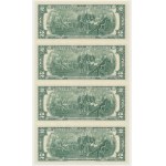 USA, 2 Dollars 2003 - Uncut Strip of 4