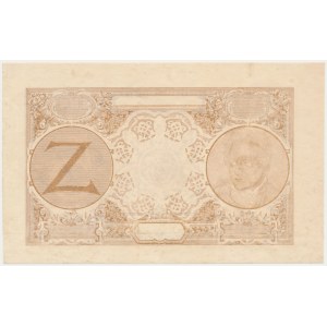 5 Zloty 1919 - unvollständiger Druck - nur Unterdruck