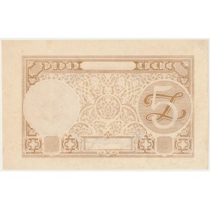 5 Zloty 1919 - unvollständiger Druck - nur Unterdruck