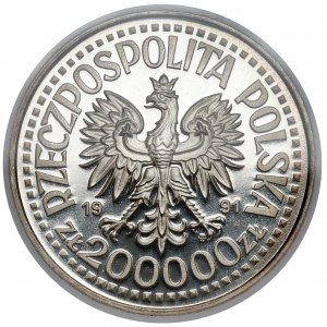 Próba SREBRO 200.000 złotych 1991 Jan Paweł II - Matka Boska