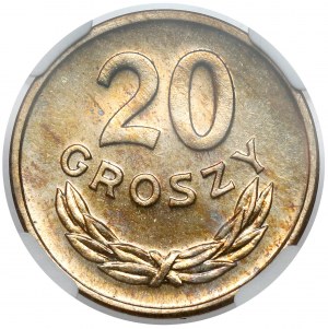 Druck im MIEDZIONIKL 20 Pfennige 1967 - sehr selten