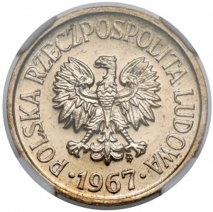 Druck im MIEDZIONIKL 20 Pfennige 1967 - sehr selten