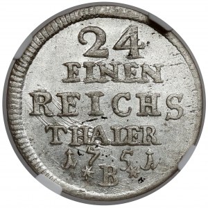 Schlesien, Friedrich II. der Große, 1/24 Taler 1751-B, Wrocław - SCHÖN