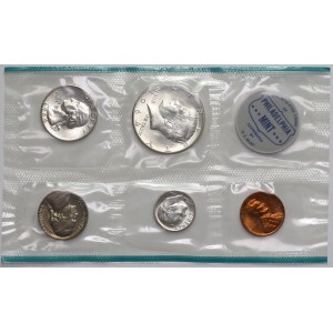 USA, 1964 ročná sada - od 1 centu po 1/2 dolára - Philadelphia Mint