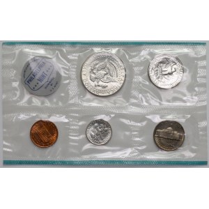 USA, 1964 výroční sada - od 1 centu po 1/2 dolaru - mincovna Philadelphia Mint