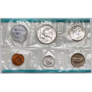 USA, 1963 výroční sada - od 1 centu po 1/2 dolaru - mincovna Filadelfie