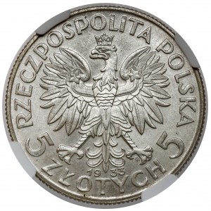 Głowa Kobiety 5 złotych 1933